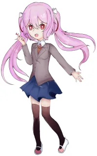 Sky in DDLC uniform
